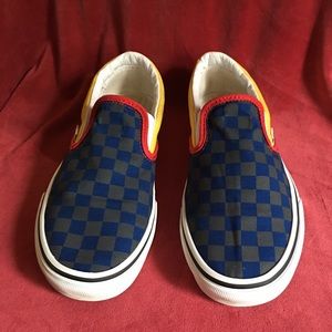 shiny checkered vans